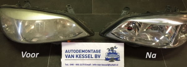 Autodemontage van Kessel Koplamp polijsten Autodemontage van Kessel Koplamp polijsten